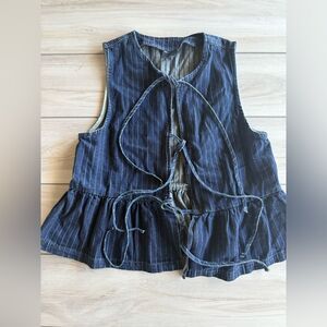 ASOS Top en jean noué devant Blue Size 12/14 NWOT